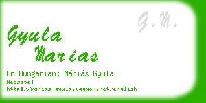 gyula marias business card
