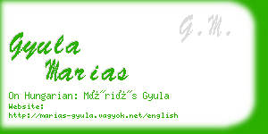 gyula marias business card